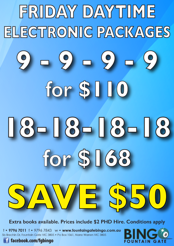 Fountain Gate Bingo Packages