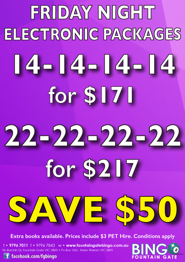 Fountain Gate Bingo Packages