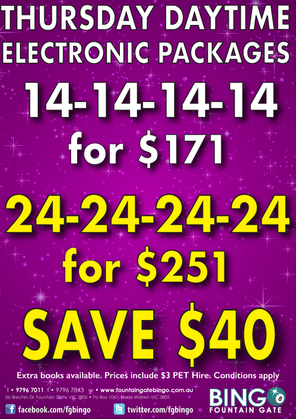 Fountain Gate Bingo Packages