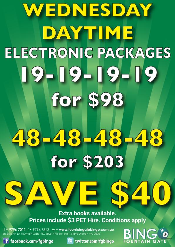 Fountain Gate Bingo Packages