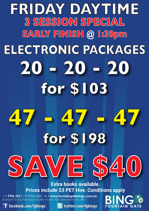 Fountain Gate Bingo Packages