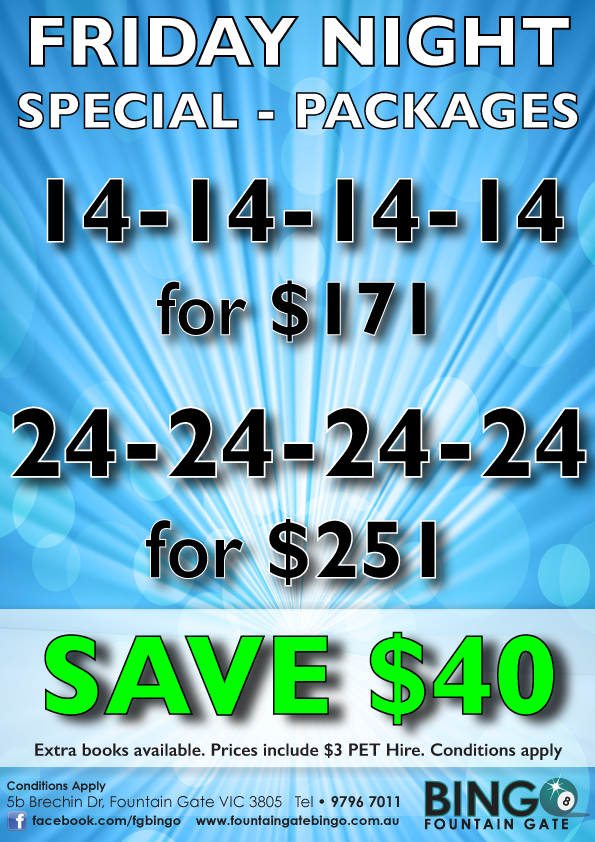 Fountain Gate Bingo Packages