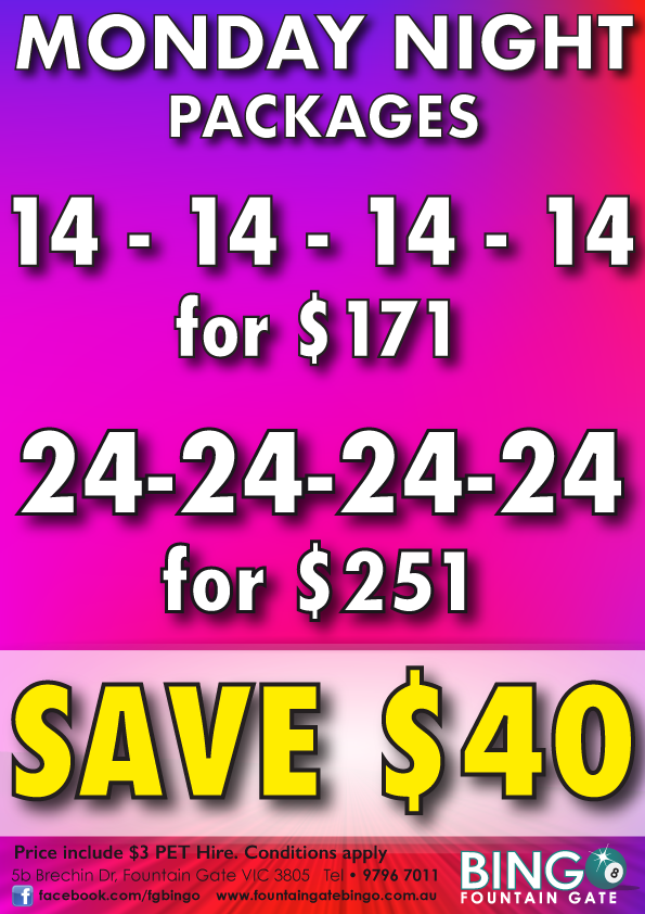 Fountain Gate Bingo Packages