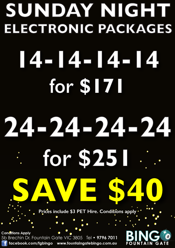 Fountain Gate Bingo Packages