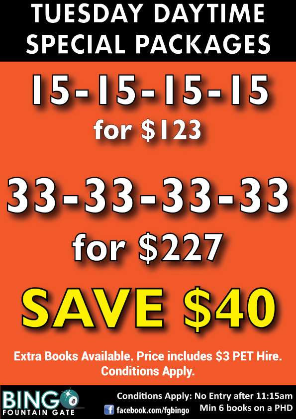 Fountain Gate Bingo Packages