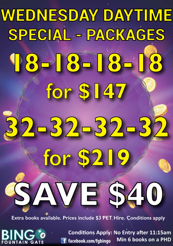 Fountain Gate Bingo Packages